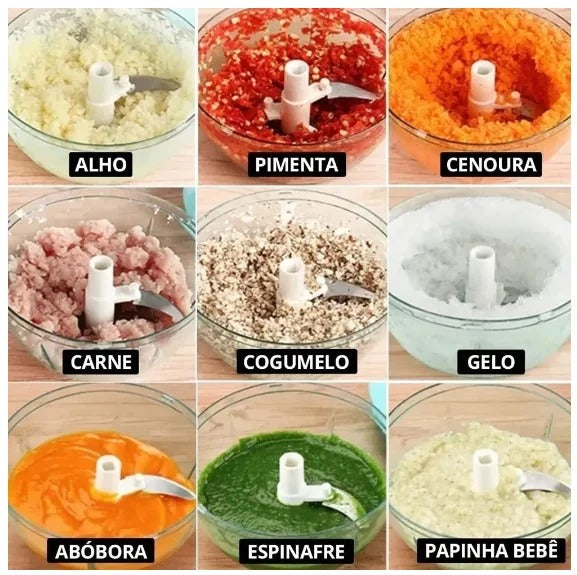 Processador Manual Triturador de Alimentos - Neverdie