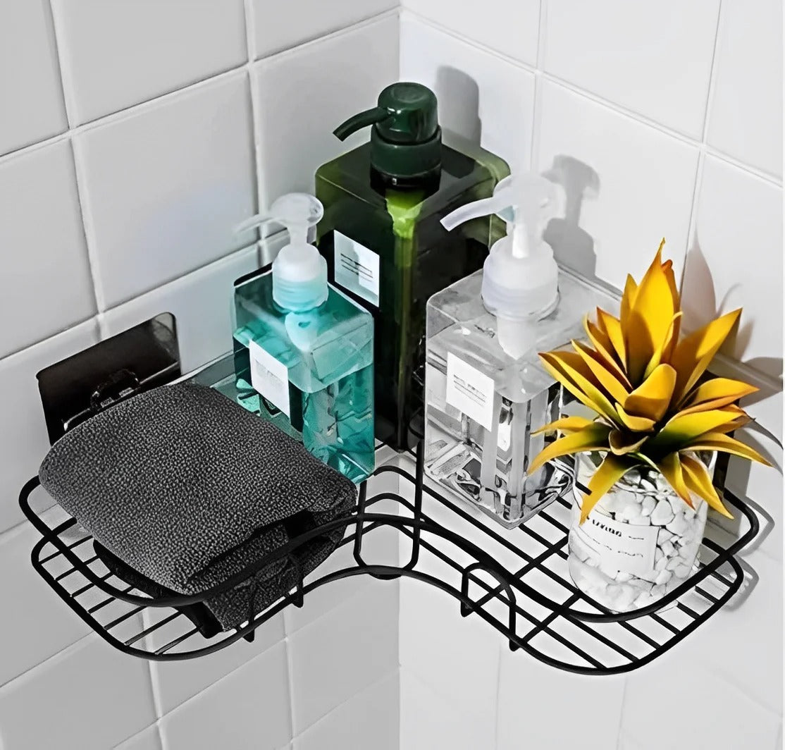 KIT 2 Prateleiras, Suporte Com Adesivos Para Parede - PraticeStore